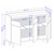 Bradley 53.54" Buffet Stand in Black - Outline with dimensions