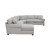 Crestview Rolled Arm Granite 4-pc sectional w/ left chaise Left View - view-2