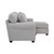 Crestview Rolled Arm Granite Sofa Chaise Side View