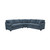 Crestview Rolled Arm Blue3-pc Medium sectional Front View - view-1