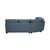 Crestview Rolled Arm Blue3-pc Medium sectional Back View - view-4