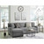 Crestview Track Arm Graphite 2-pc Sectional w/ Left Chaise with VH Logo Product Display Image