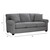 Crestview Rolled Arm Graphite 2-pc Sofa & Loveseat - Silo Sofa Left Side Facing with Dimensions