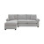 Crestview Rolled Arm Granite 2-pc Sectional w/ Left Chaise - Silo Front View