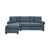 Crestview Rolled Arm Blue 2-pc Sectional w/ Left Chaise - Silo Front View