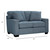 Crestview Track Arm Blue Loveseat