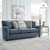 Crestview Roll Arm Blue Sofa with VH Logo Product Listing Image