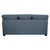 Crestview Roll Arm Blue Sofa - Back View