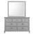 Dove Manor Gray Storage Bedroom 3PC Set King Bed, Dresser, Mirror - Silo Dresser Front View - view-3
