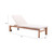 Cozumel Lounge Chair Beige & Natural - Silo Left Side Facing View with Dimensions