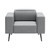Milan Arm Chair Dark Gray - view-0