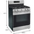 LG 5.8 cu. ft. Smart Wi-Fi Enabled Gas Range with EasyClean - Silo Left Side Facing with Dimensions - view-2