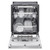 Smart Top Control Dishwasher with QuadWash® Pro, TrueSteam® and Dynamic Dry® front view with door open and dishes
