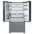 Samsung BESPOKE 24 cu. ft. Smart 3-Door French-Door Refrigerator in White Glass Top with Matte Grey Glass Bottom Panel - view-3