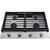 Samsung 30", 4 Burner Cooktop in Stainless Steel Front view Silo Image