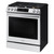 Samsung BESPOKE 6.0 cu. ft. Smart Slide-in Gas Range with Air Fry - White Glass - angled silo - view-7