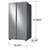 Samsung 27.4 cu. ft. Smart Side-by-Side Refrigerator with Large Capacity - Stainless Steel