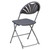 HERCULES Series 650 lb. Capacity Charcoal Plastic Fan Back Folding Chair - view-7