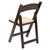 HERCULES Series Chocolate Wood Folding Chair with Vinyl Padded Seat - view-7