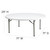 6-Foot Round Granite White Plastic Folding Table With Grey Metal
