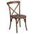 HERCULES Series Stackable Pecan Wood Cross Back Chair