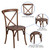 HERCULES Series Stackable Pecan Wood Cross Back Chair