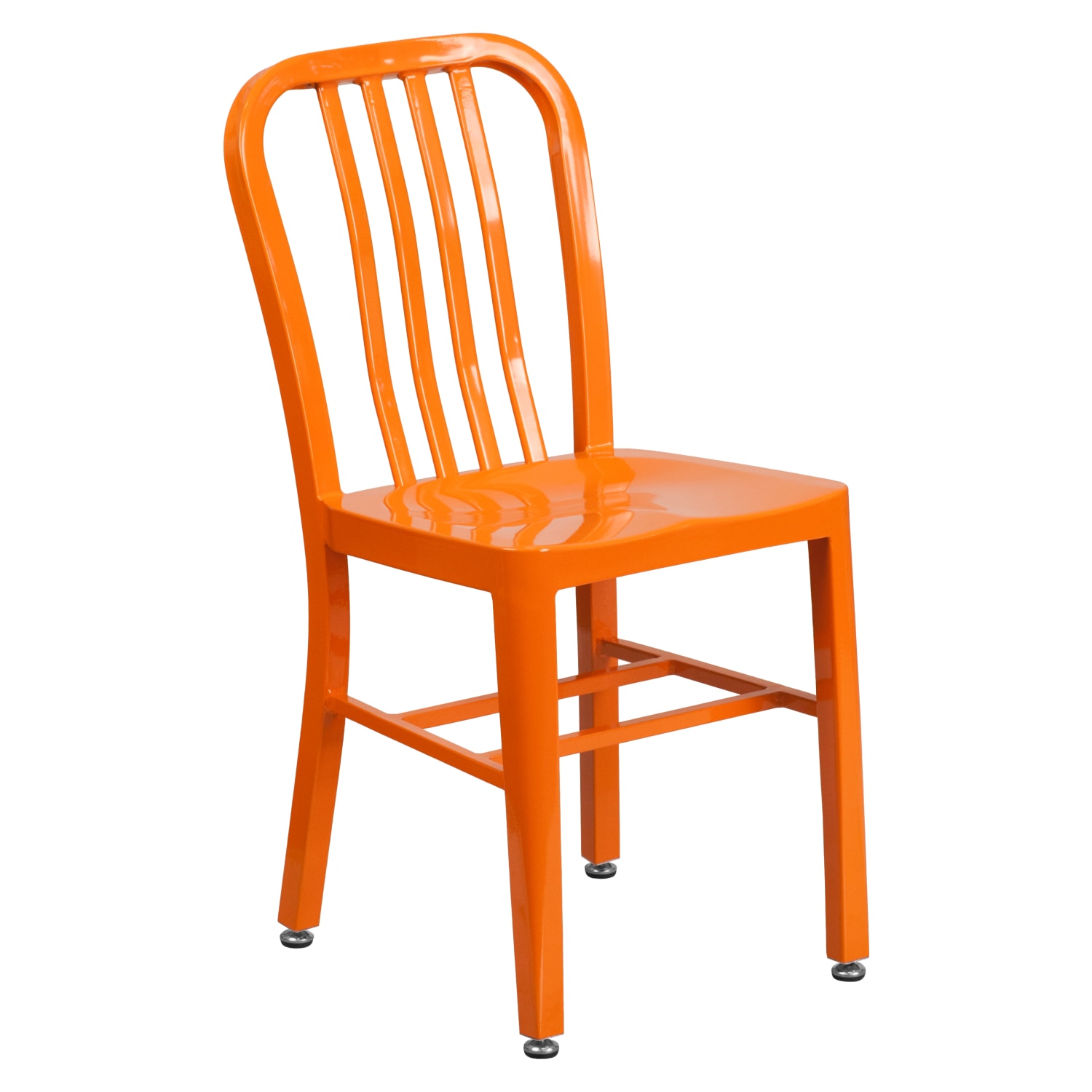 Orange Metal Indoor-Outdoor Chair