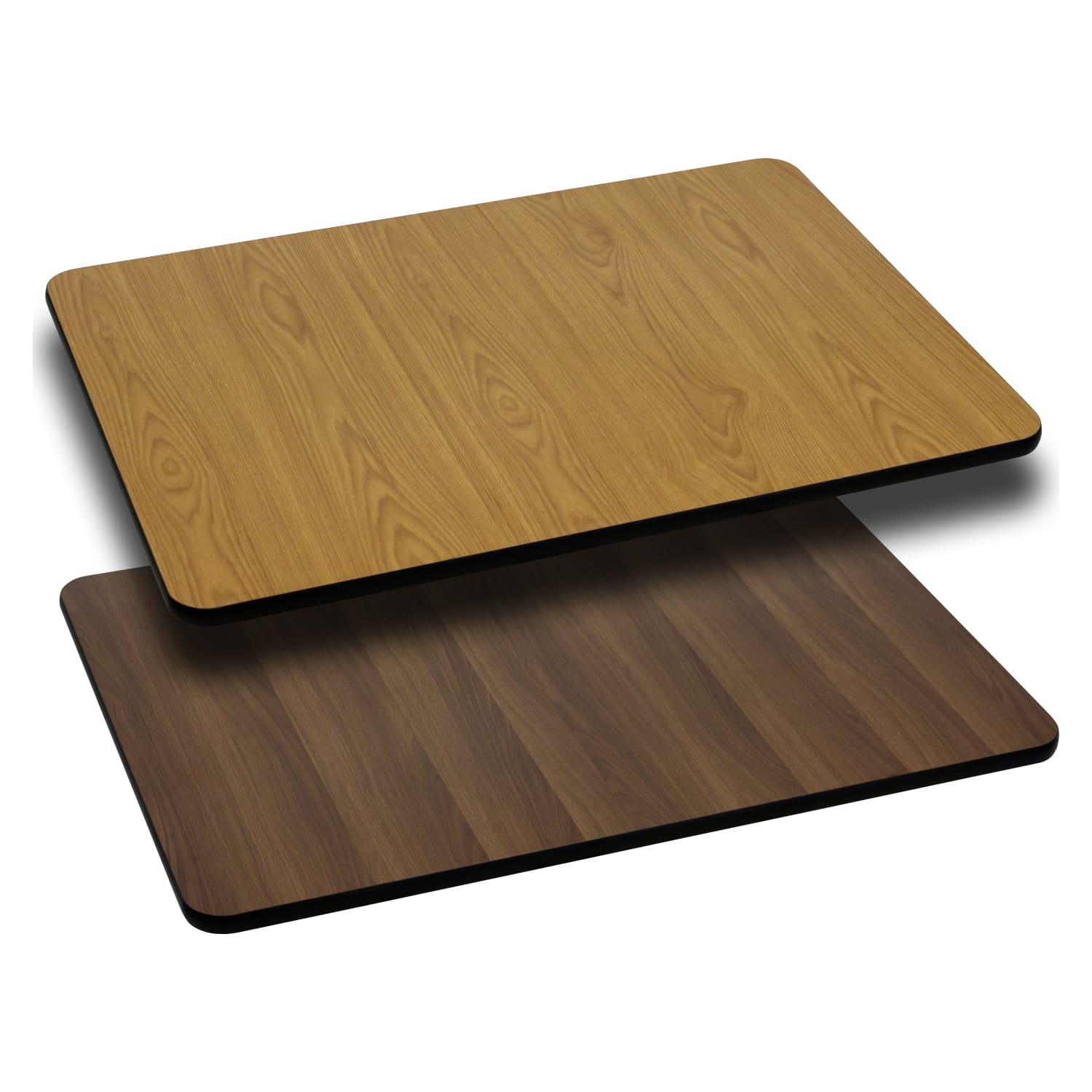 30'' x 60'' Rectangular Table Top with Natural or Walnut Reversible Laminate Top