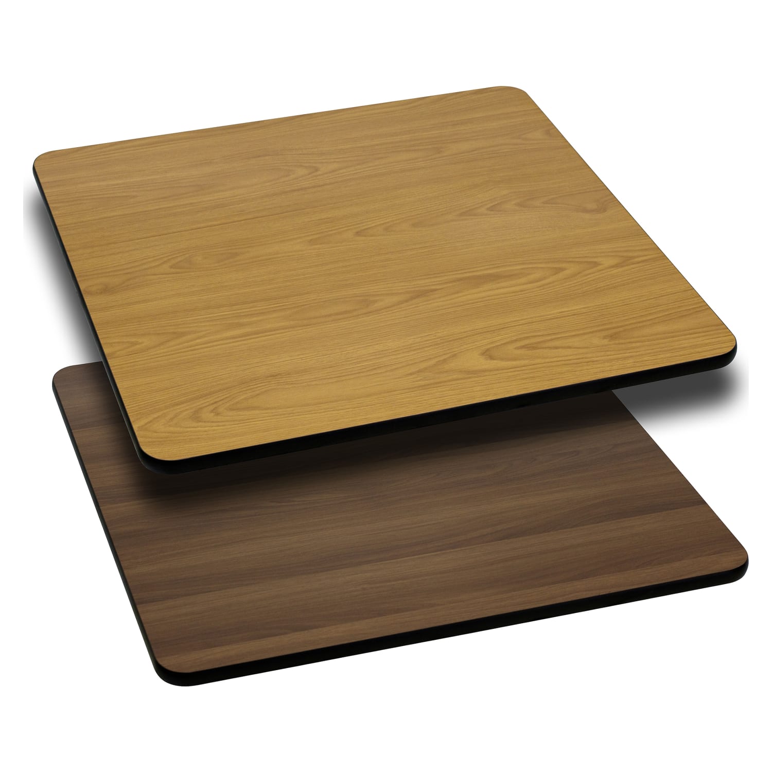 24” Square Table Top with Natural or Walnut Reversible Laminate Top