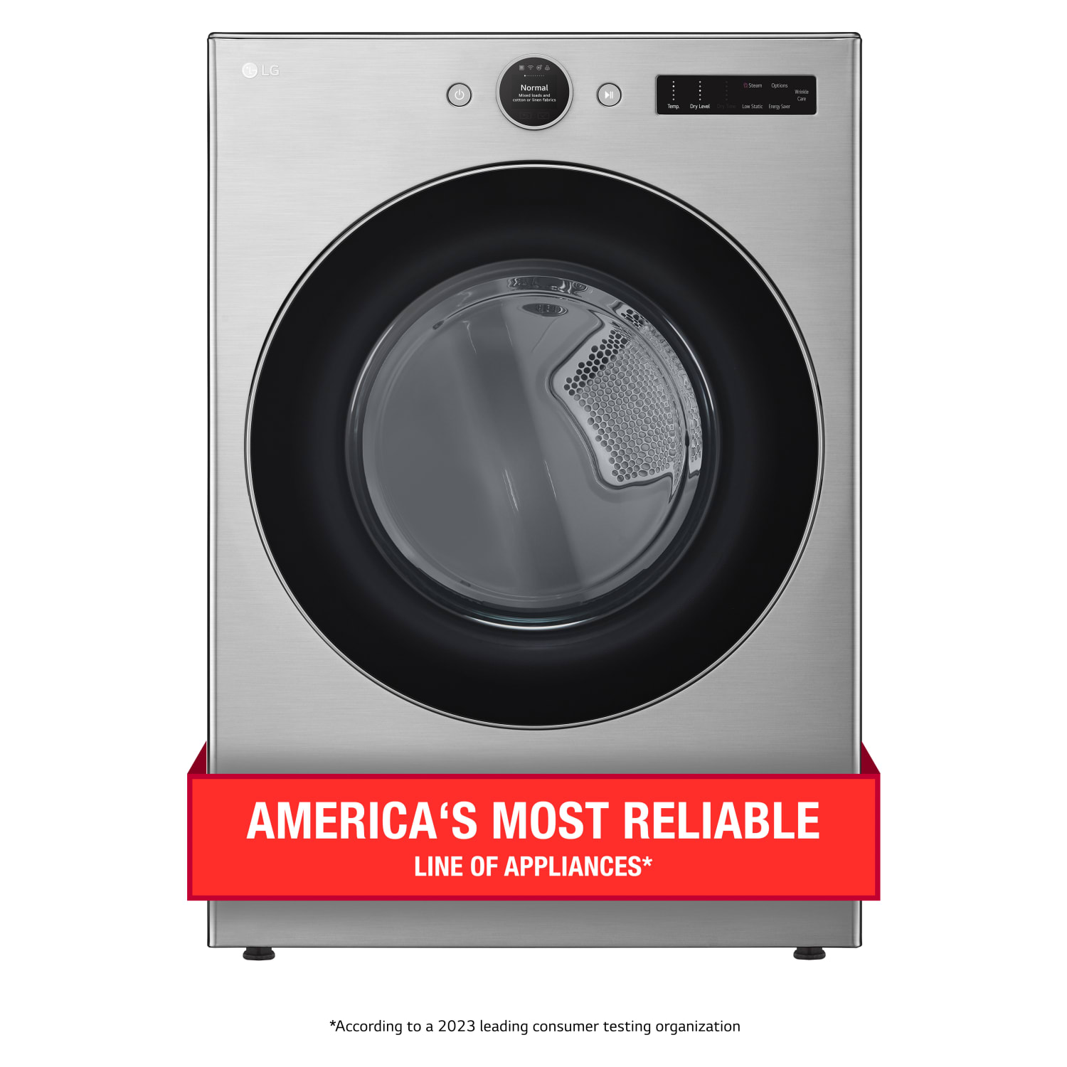 LG 7.4 cu. ft. Ultra Large Capacity Smart Front Load Electric Energy Star Dryer with Sensor Dry & Steam Technology - DLEX5500V