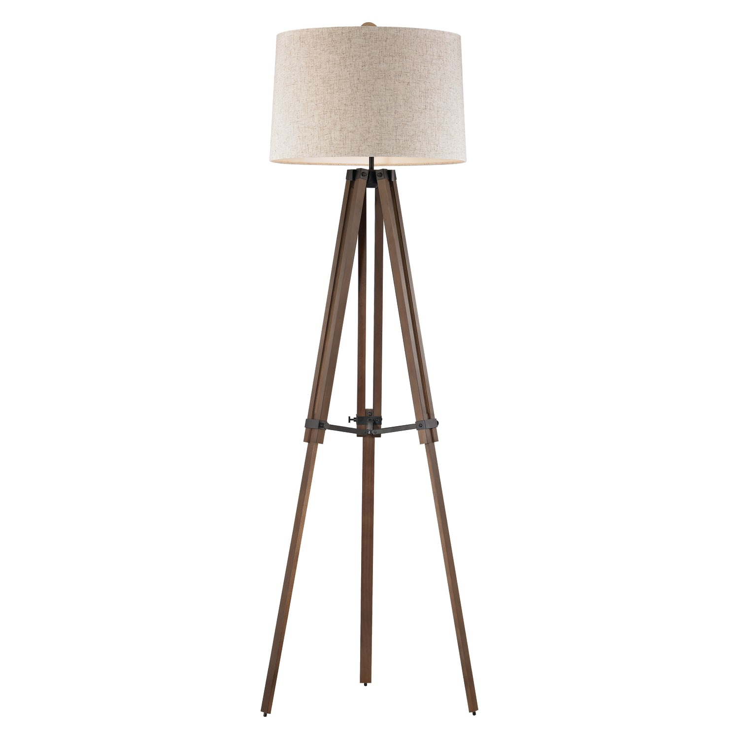 WOODEN TRIPOD FLOOR LAMP