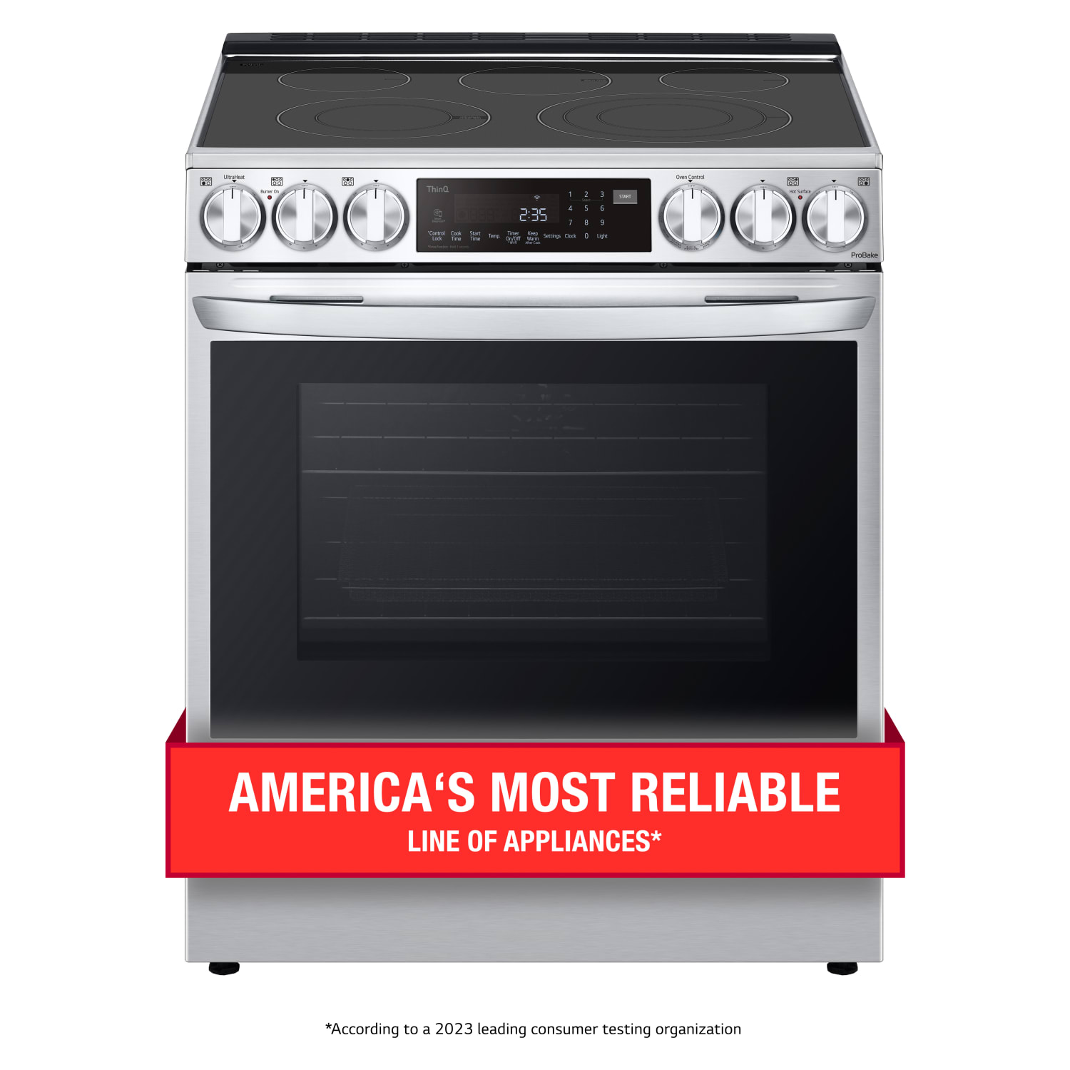 LG 6.3 cu. ft. Slide-In Electric Range WiFi Enabled w/ ProBake Convection - LSEL6335F