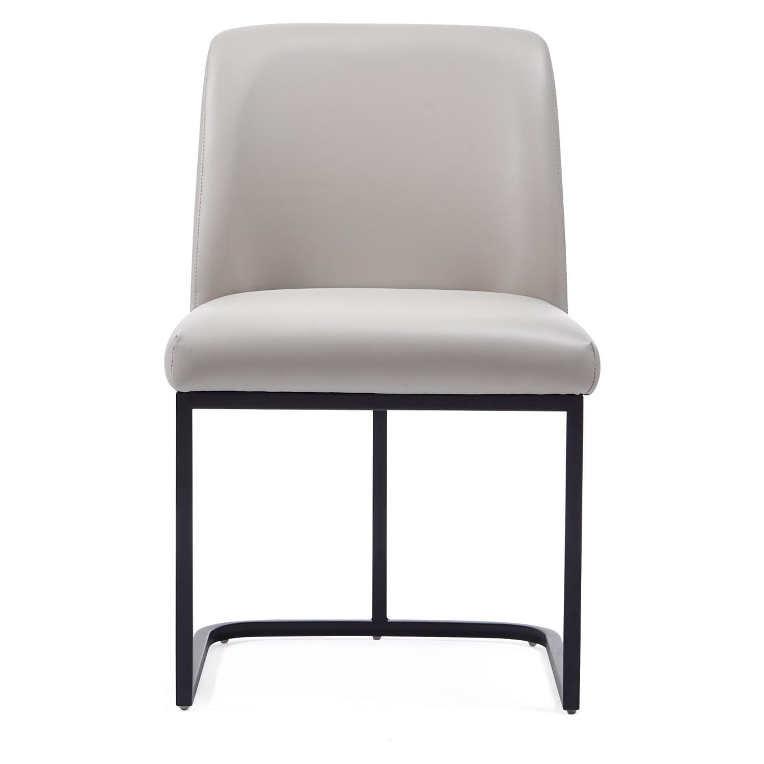 Serena Faux Leather Dining Chair in Light Gray