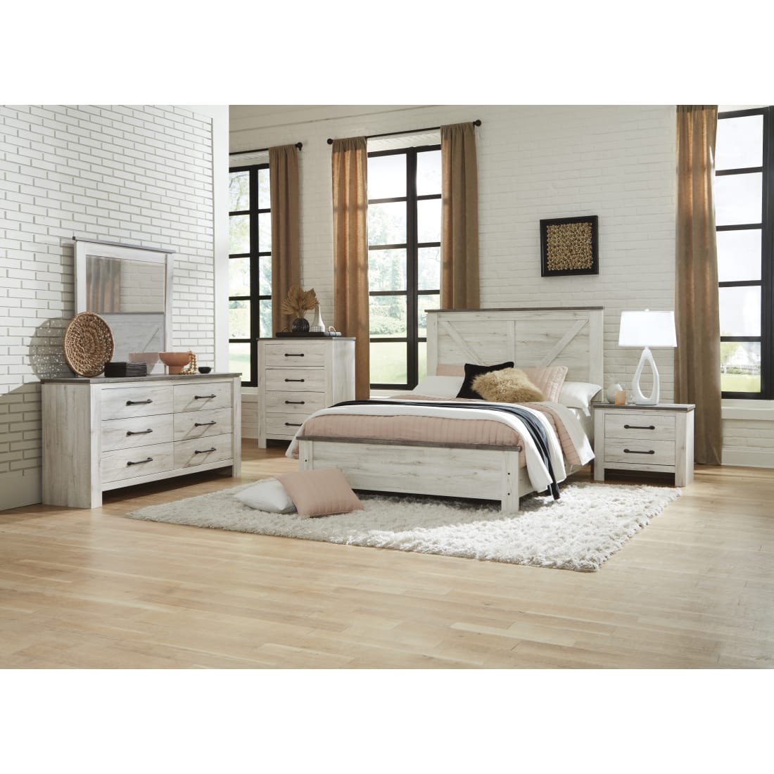 Adorna White King 4 pc Bedroom Set