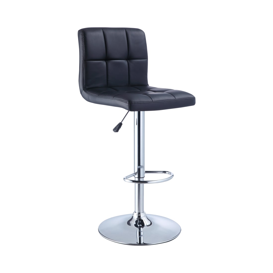 Ebersol Black Faux Leather Barstool