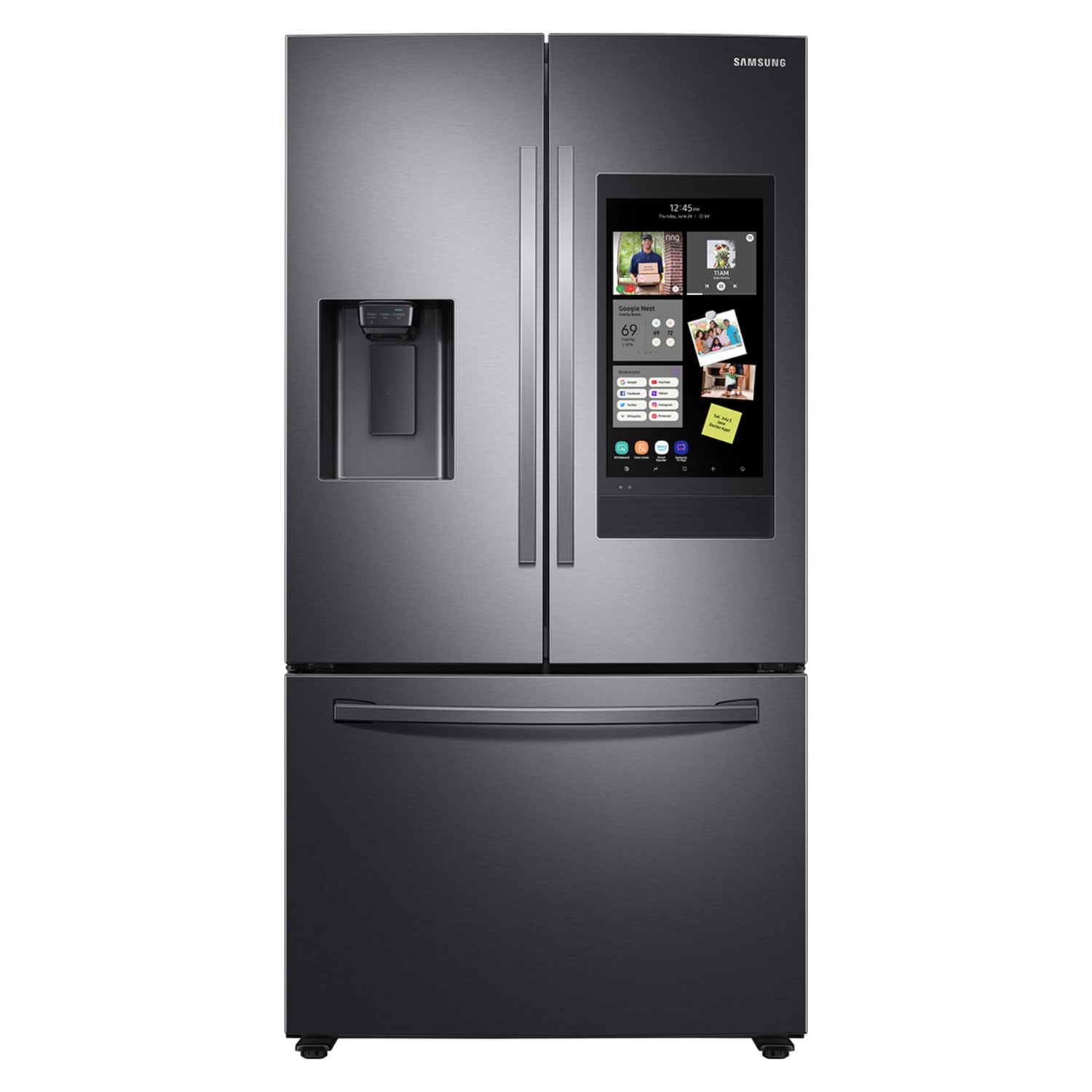 Samsung 26.5 cu. ft. French Door Refrigerator with Family Hub and External Water & Ice Dispenser - RF27T5501SG