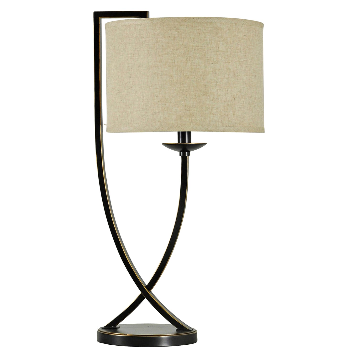 Bronze Crossed Arm Table Lamp