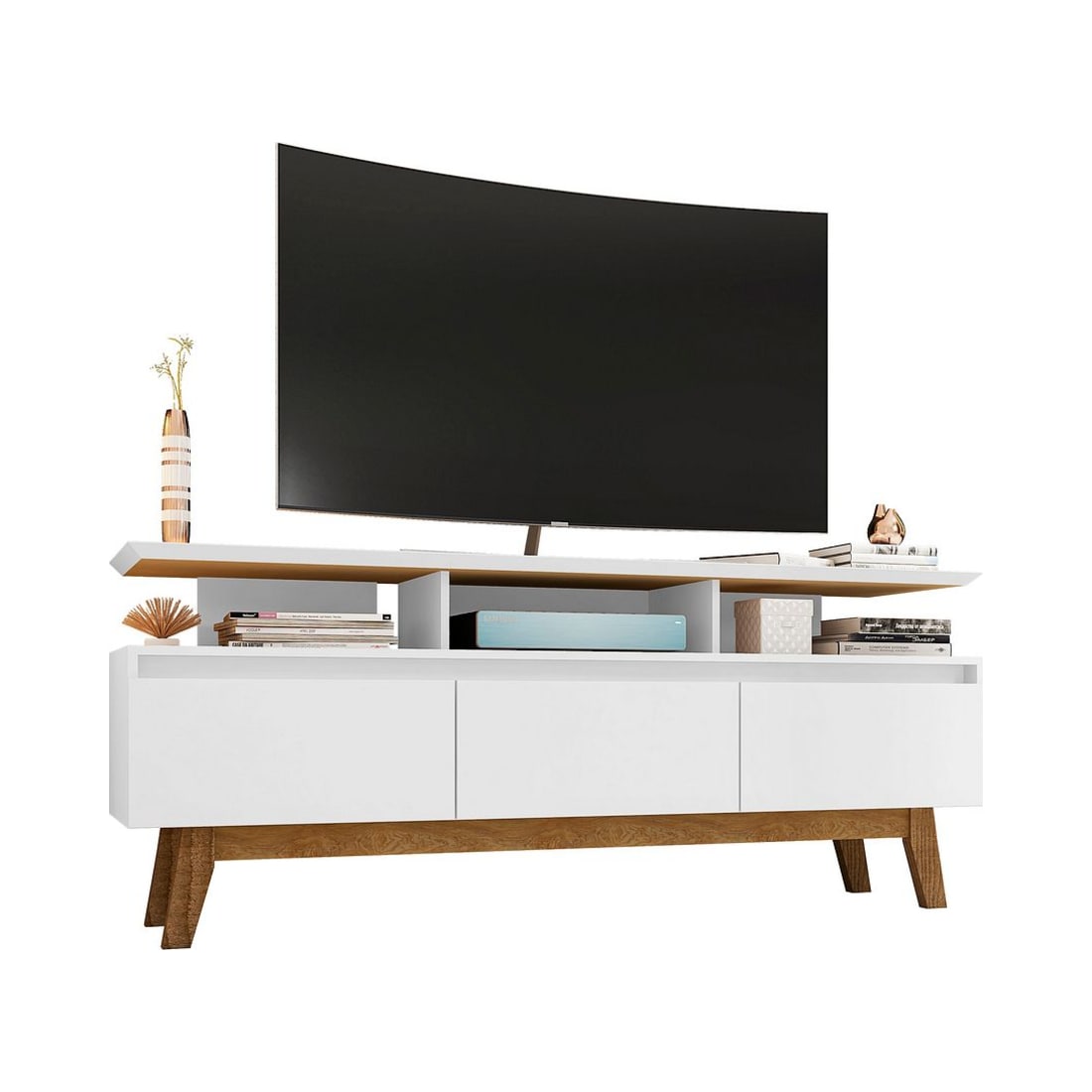 Yonkers 62.99” TV Stand in White