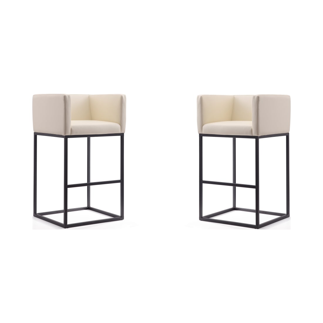 Embassy Barstool in Cream and Black (Set of 2)