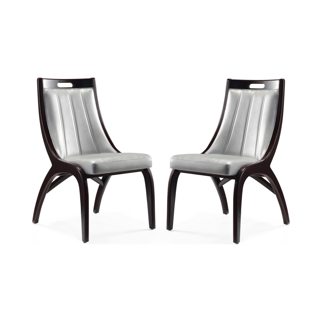 Danube Dining Chair in Silver (Set of 2)