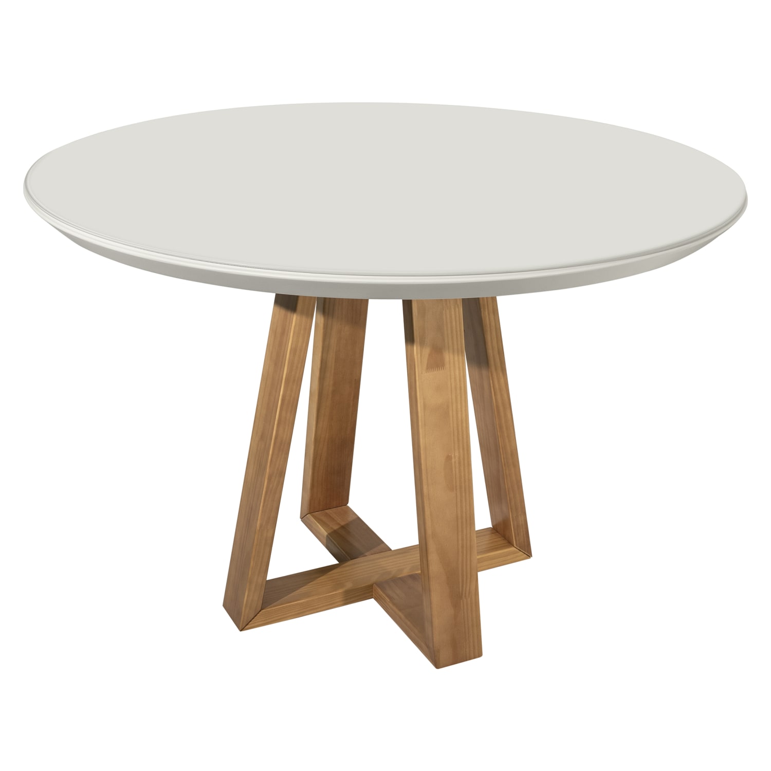 Duffy 45.27” Round Dining Table in Off White