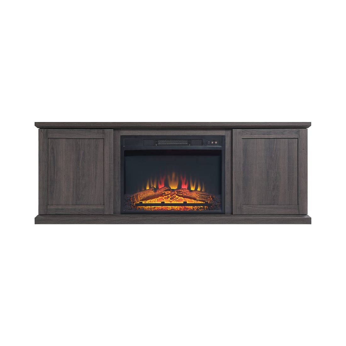 Franklin 60” Fireplace TV Stand in Heavy Brown