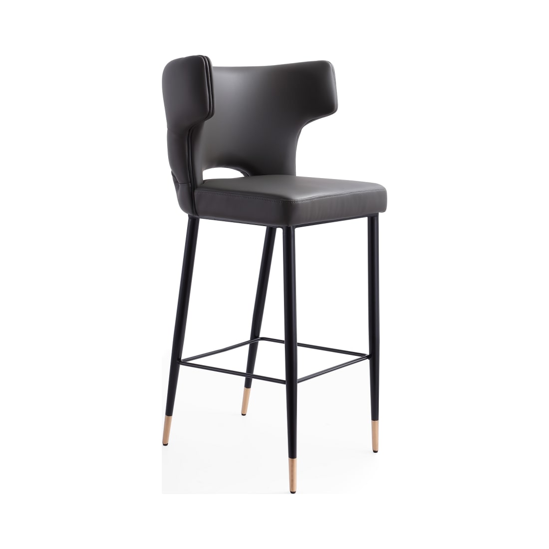 Holguin Barstool in Gray, Black and Gold