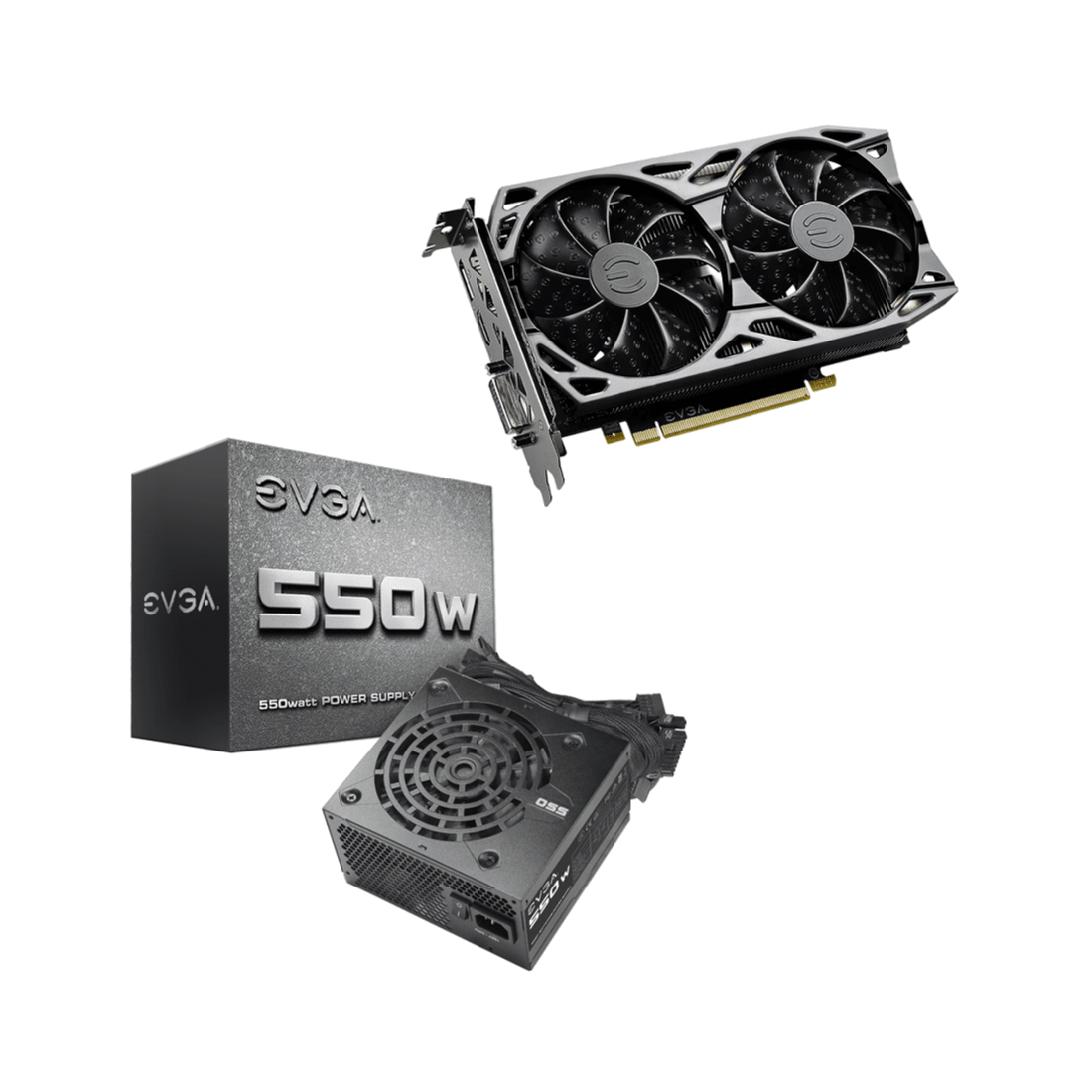 EVGA GeForce GTX 1660 Video Card and EVGA 550W Power Supply BUNDLE