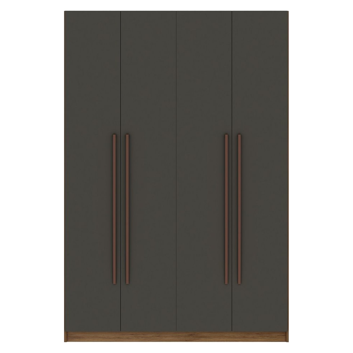 Gramercy 2-Section Wardrobe Closet in Nature and Textured Gray