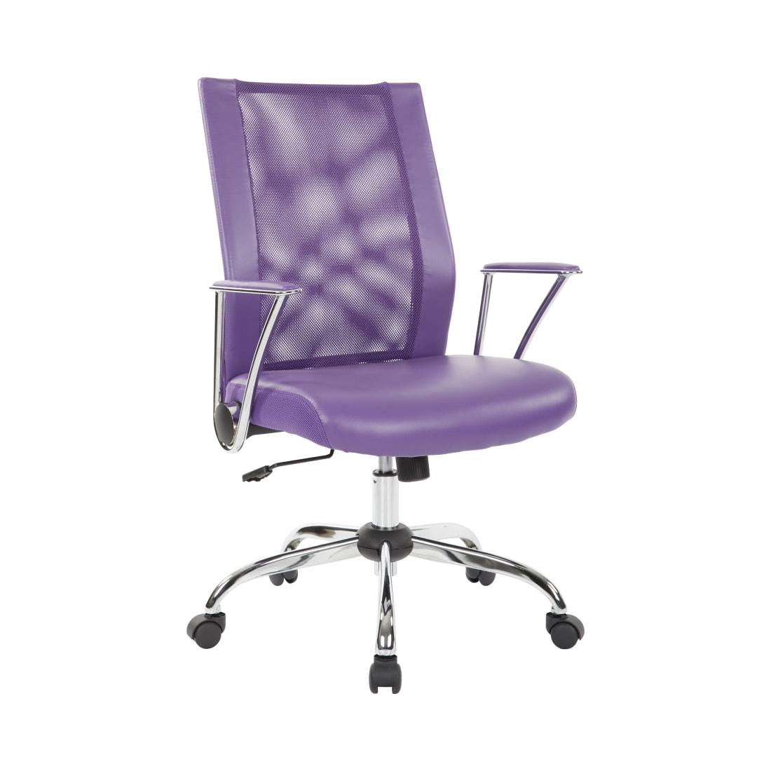 Bridgeway Chair with Purple Woven Mesh and Chrome Base