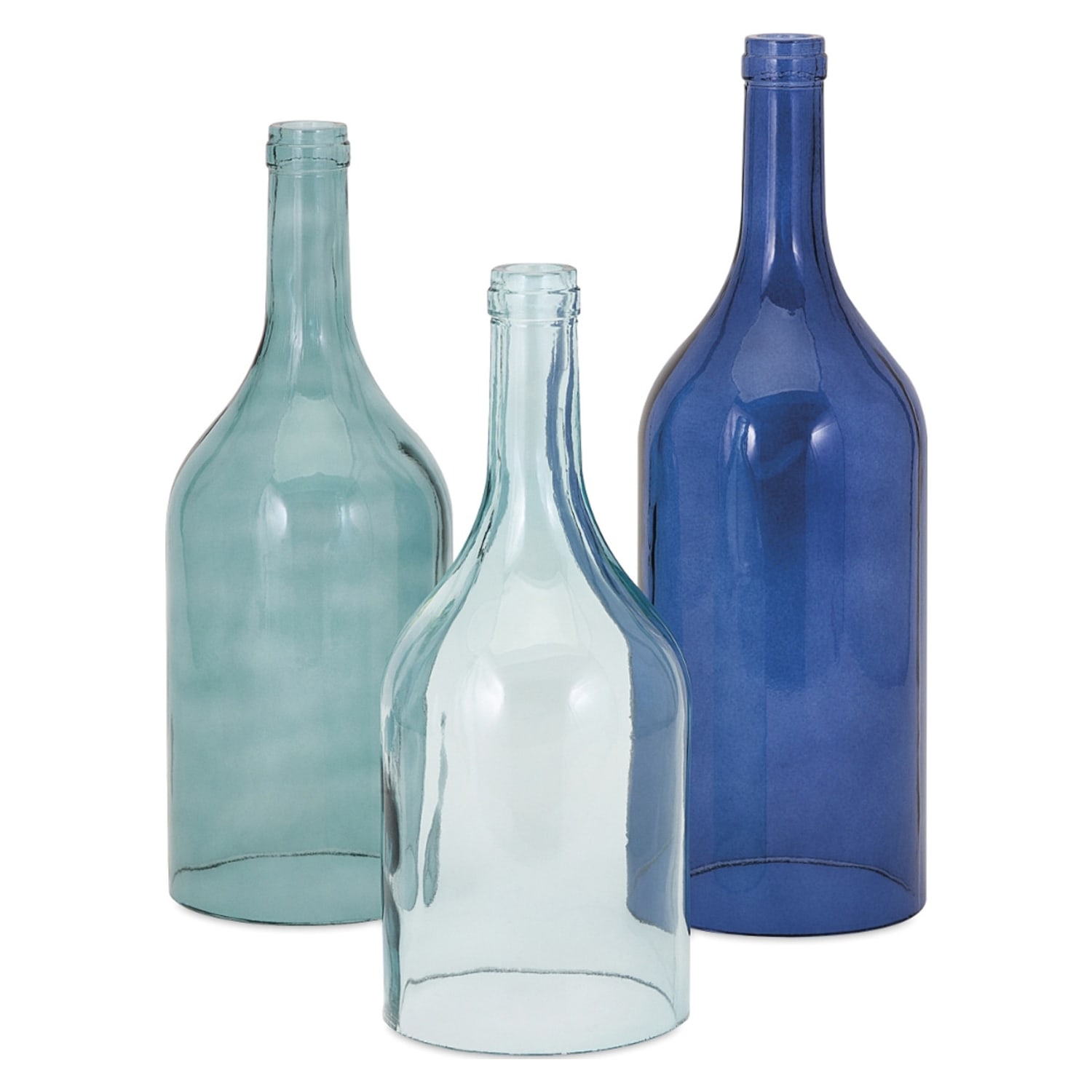 Monteith Blue Cloche Bottles - Set of 3
