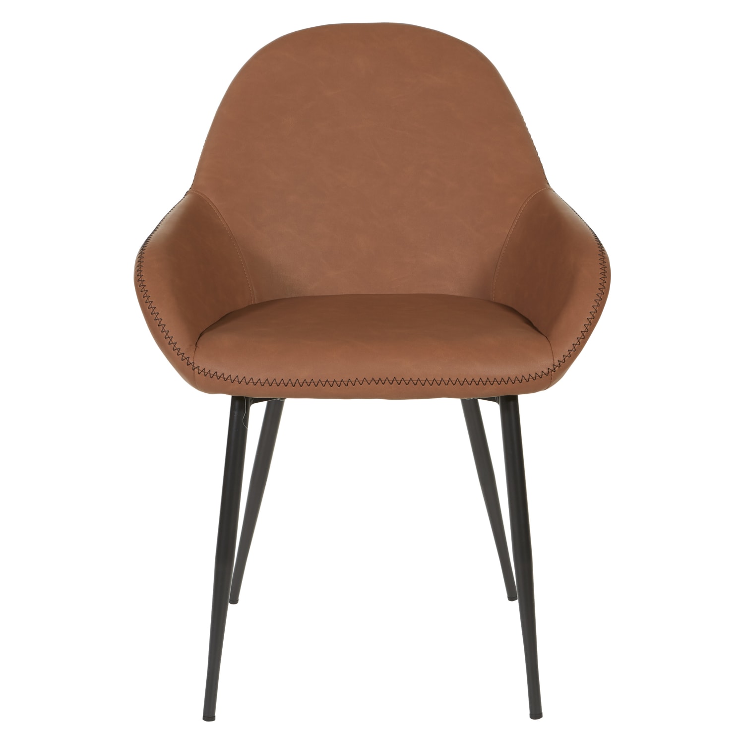 Piper Chair in Saddle Fabric with Black Frame