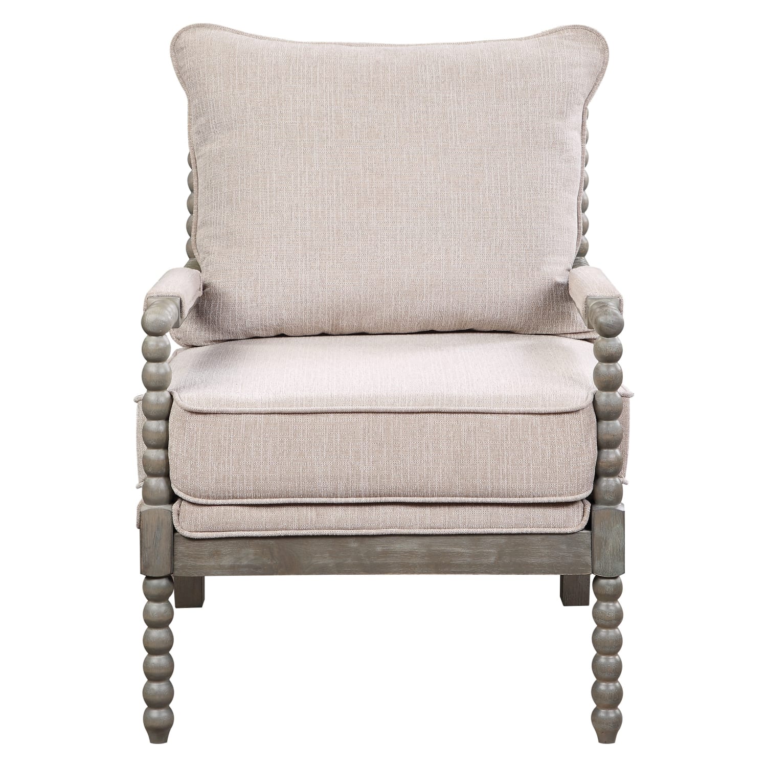 Abbott Chair in Linen Fabric with Brushed Gray Base K/D