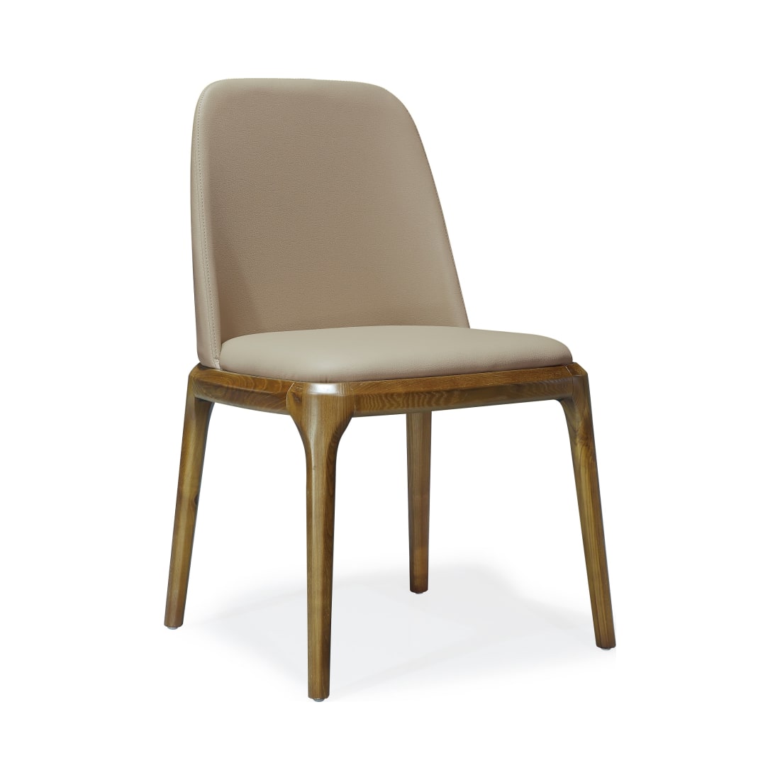 Courding Dining Chair in Tan and Walnut